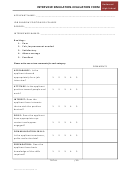Interview Simulation Evaluation Form