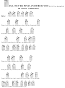 I'll Never Find Another You(bar)-tom Springfield Chord Chart
