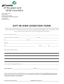 Gift In Kind Donation Form