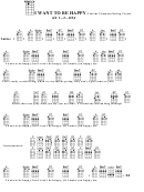 I Want To Be Happy/get Happy-Vincent Youmans/irving Caesar Chord Chart Printable pdf