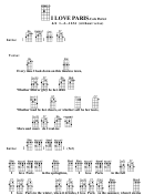 I Love Paris-Cole Porter Chord Chart Printable pdf