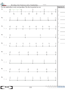 Dividing Unit Fractions With A Numberline Worksheet With Answer Key