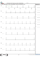 Dividing Unit Fractions With A Numberline Worksheet With Answer Key