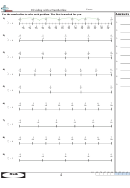 Dividing With A Numberline Worksheet With Answer Key