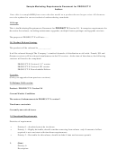 Sample Marketing Requirements Document