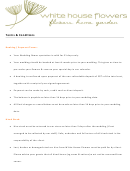 Wedding Contract - White House Flowers