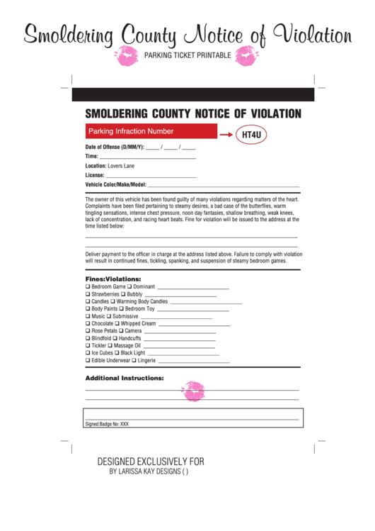 Smoldering County Notice Of Violation Joke The Dating Divas