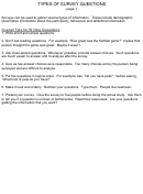 Survey Questions Writing Tips Printable pdf