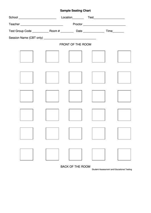 Sample Seating Chart Printable pdf