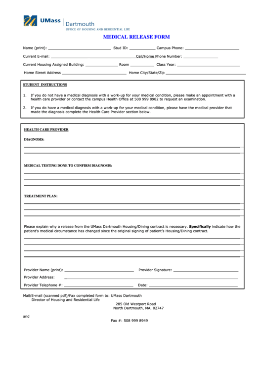 Standard Appeal Form - Umass Dartmouth Printable pdf