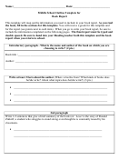 Middle School Outline Template For Book Report