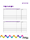 Daily To-do Lists