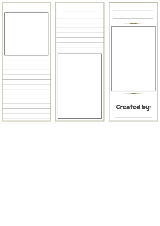 Blank Tri-Fold Brochure Template Printable pdf