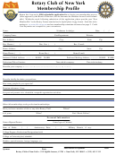 Rotary Club Of New York Membership Profile