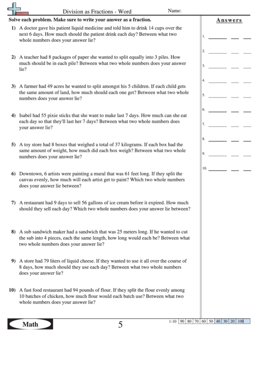 division-as-fractions-word-worksheet-with-answer-key-printable-pdf-download
