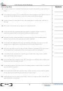Unit Fraction Word Problems Worksheet With Answer Key