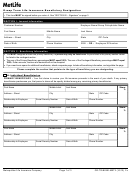 Fillable Form Gr-Tr-Bene-Met2 - Metlife Group Term Life Insurance Beneficiary Designation - 2012 Printable pdf
