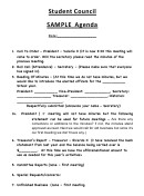 Student Council Sample Agenda Printable pdf