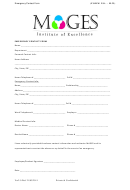 Form M53 - Emergency Contact Form