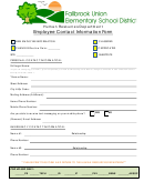 Employee Contact Information Form - Fallbrook Union Elementary
