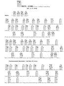 Hey, Girl - Gerry Goffin/carole King Chord Chart