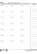 Fractions As Division Problems Worksheet With Answer Key