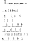 Heave Ho, My Lads, Heave Ho (Merchant Marine Anthem) Chord Chart Printable pdf