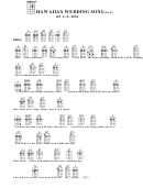 Hawaiian Wedding Song (Bar) Chord Chart Printable pdf