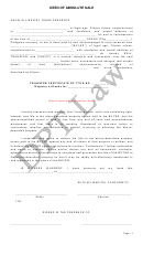 Deed Of Absolute Sale Of Real Property