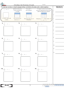 Dividing Unit Fractions (Visual) Worksheet With Answer Key Printable pdf