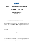 Nmma Test Report Cover Page