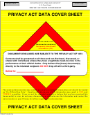 Privacy Act Data Cover Sheet Template