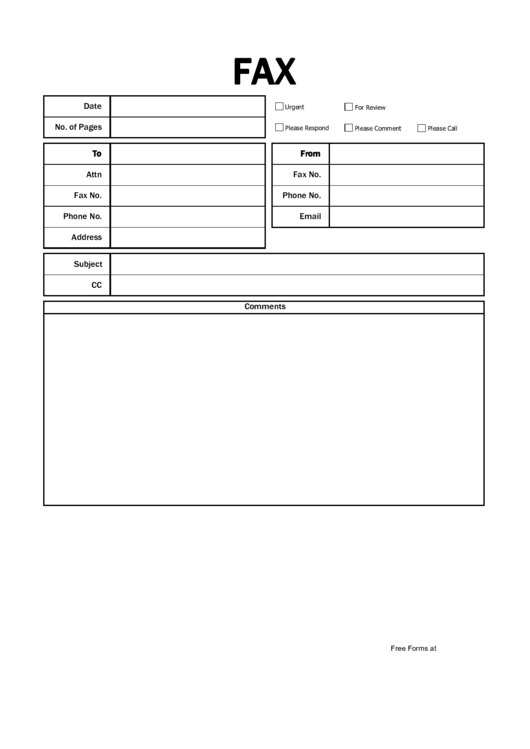 Fax Cover Sheet Printable pdf
