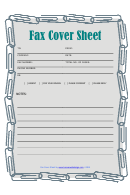 Fax Cover Sheet - Paper Clip