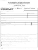 Form Cscl/cd-900 - Mich-elf Cover Sheet - Michigan Department Of Licensing And Regulatory Affairs