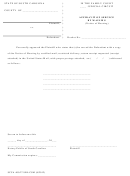 Affidavit Of Service By Mailing Form