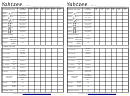 Yahtzee Scoring Sheet Template