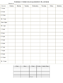 Weekly Time Management Planner