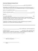 Interview Release Consent Form