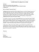 Sample Meeting Request Letter Template