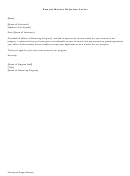 Sample Mentor Rejection Letter Template