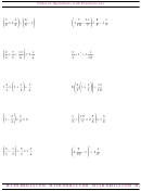 Order Of Operations With Fractions Worksheet