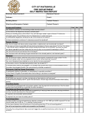 Self Inspection Report Form - City Of Watsonville Fire Department