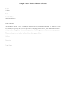 Sample Letter: Notice Of Intent To Vacate