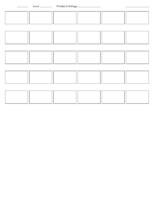 Storyboard Template Set Of 30