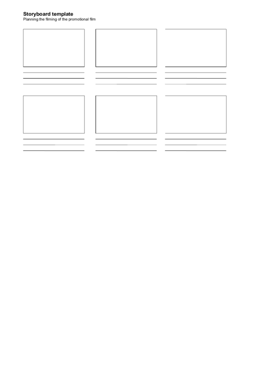 Promotional Film Storyboard Template