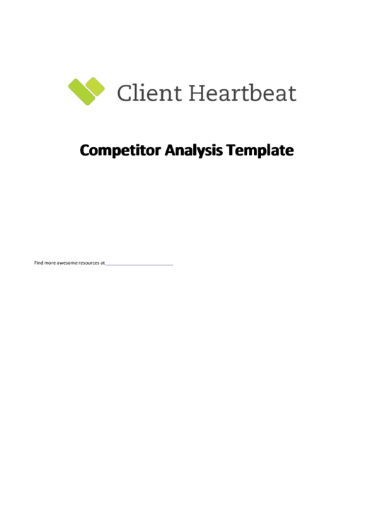 Competitor Analysis Template Printable pdf