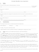 Colorado Monthly Lease Agreement Form