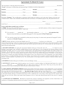 Agreement Template To Rent Or Lease