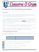 A Fire Safety Self-inspection Checklist